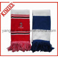 Acrylic Stripes Embroidery Logo Knitted Scarf